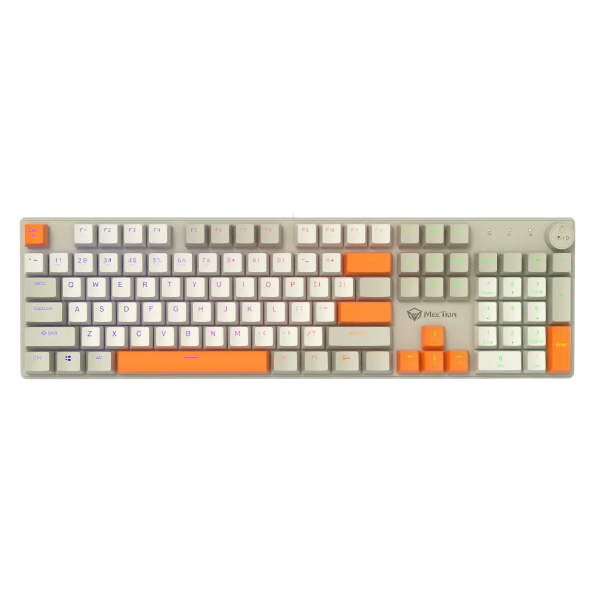 Клавиатура игровая проводная Meetion MK009RDP / White
