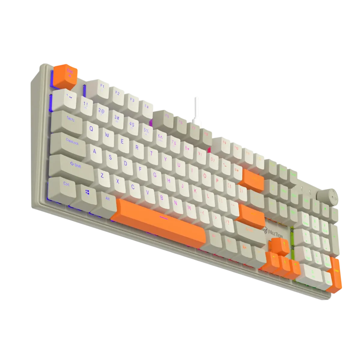 Клавиатура игровая проводная Meetion MK009RDP / White