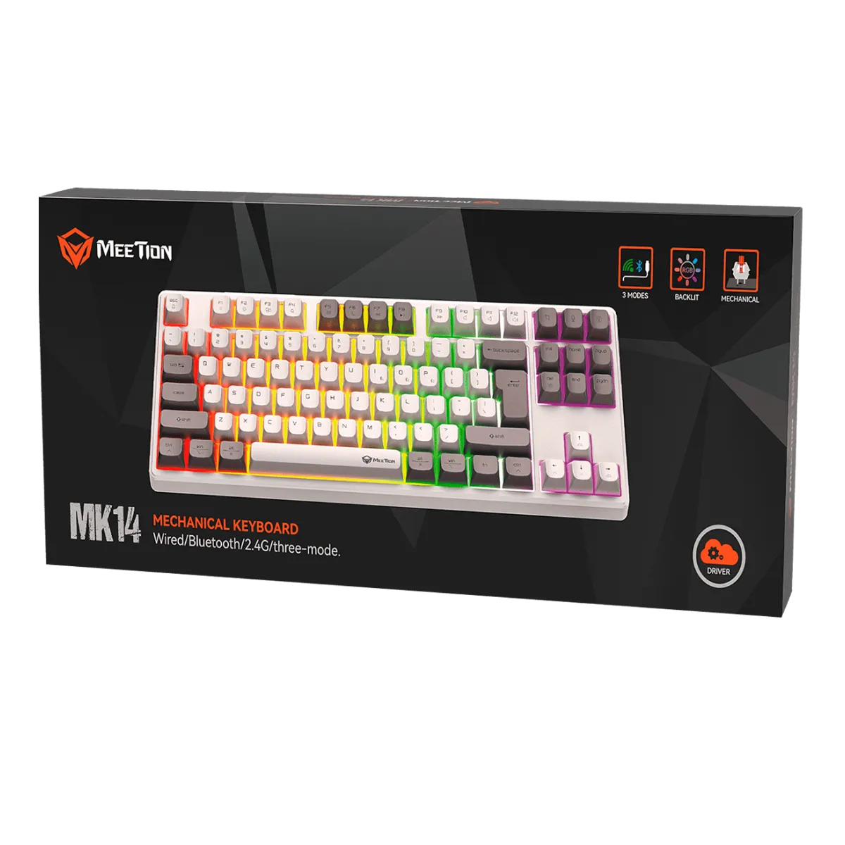 Клавиатура игровая беспроводная Meetion MK14 / White