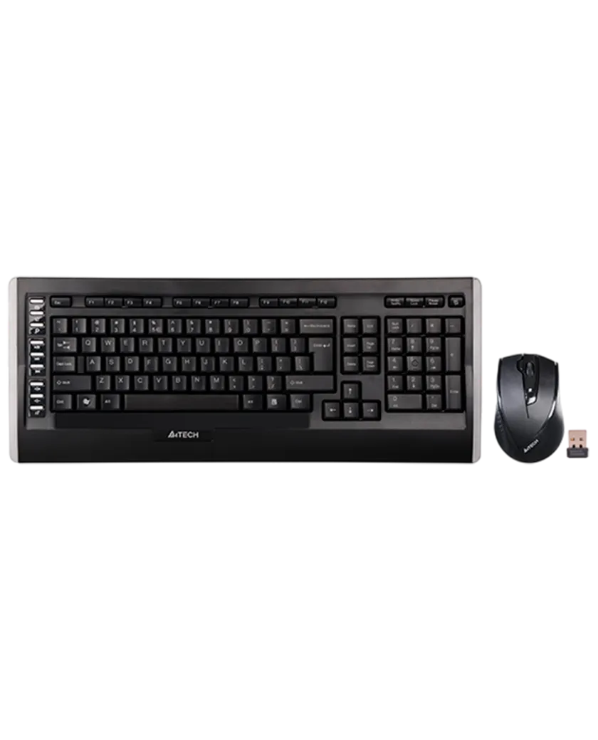 Комплект беспроводной (клавиатура+мышь) A4Tech 9300F / Black