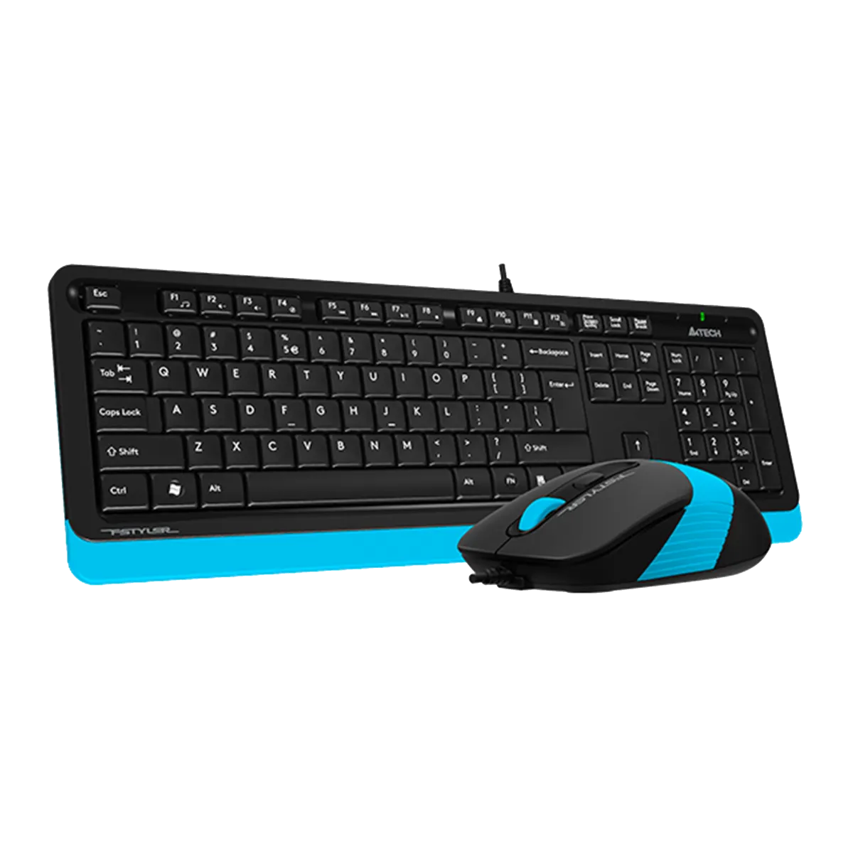 Комплект проводной (клавиатура+мышь) A4Tech Fstyler F1010 / Black-Blue