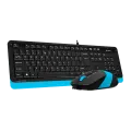Комплект проводной (клавиатура+мышь) A4Tech Fstyler F1010 / Black-Blue