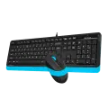 Комплект проводной (клавиатура+мышь) A4Tech Fstyler F1010 / Black-Blue