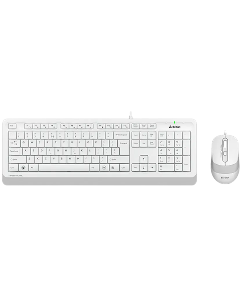 Комплект проводной (клавиатура+мышь) A4Tech Fstyler F1010 / White