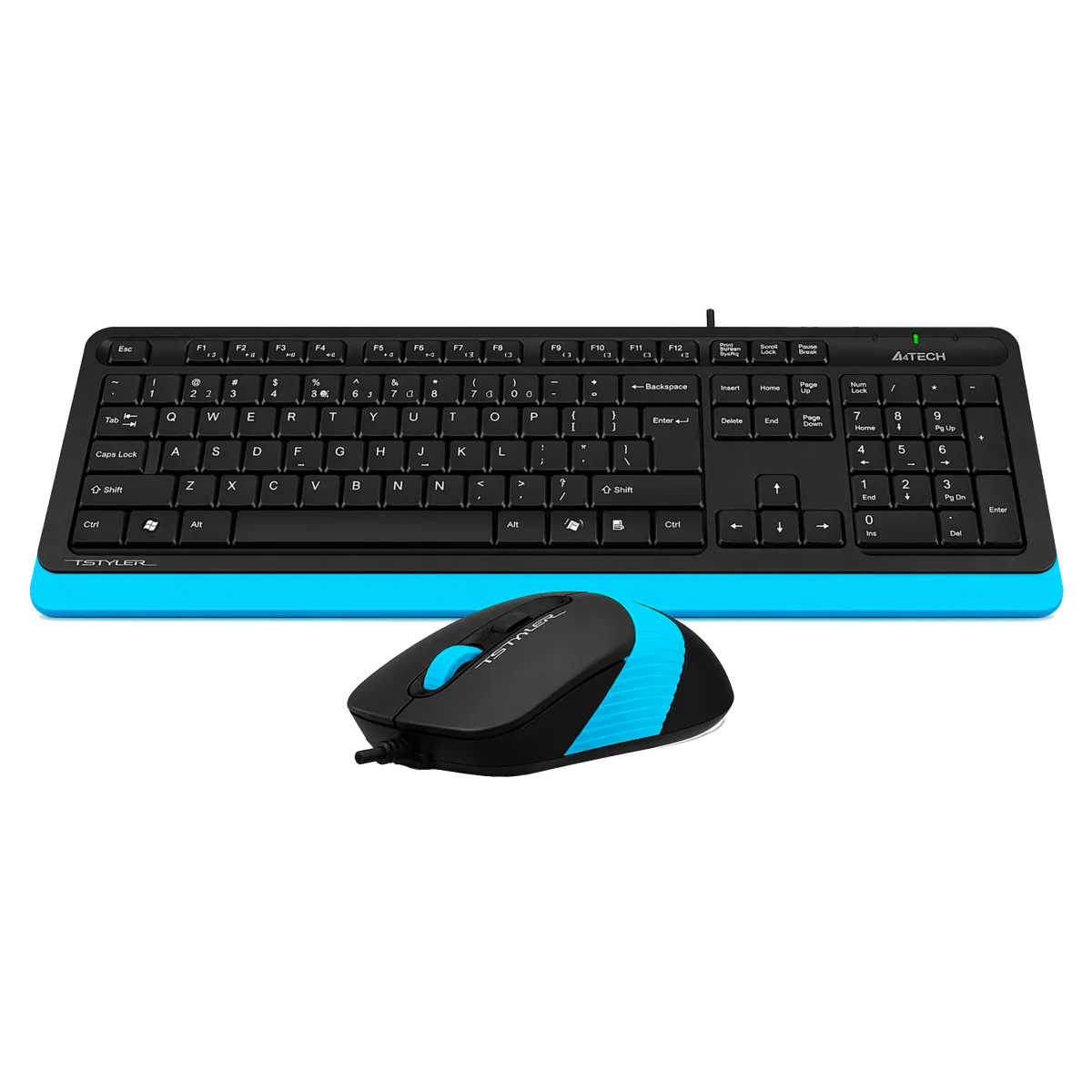 Комплект проводной (клавиатура+мышь) A4Tech Fstyler F1010 / Black-Blue