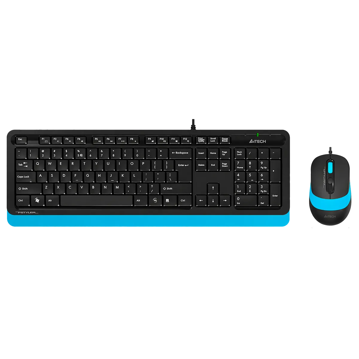 Комплект проводной (клавиатура+мышь) A4Tech Fstyler F1010 / Black-Blue