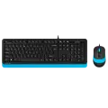 Комплект проводной (клавиатура+мышь) A4Tech Fstyler F1010 / Black-Blue