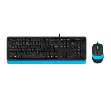 Комплект проводной (клавиатура+мышь) A4Tech Fstyler F1010 / Black-Blue