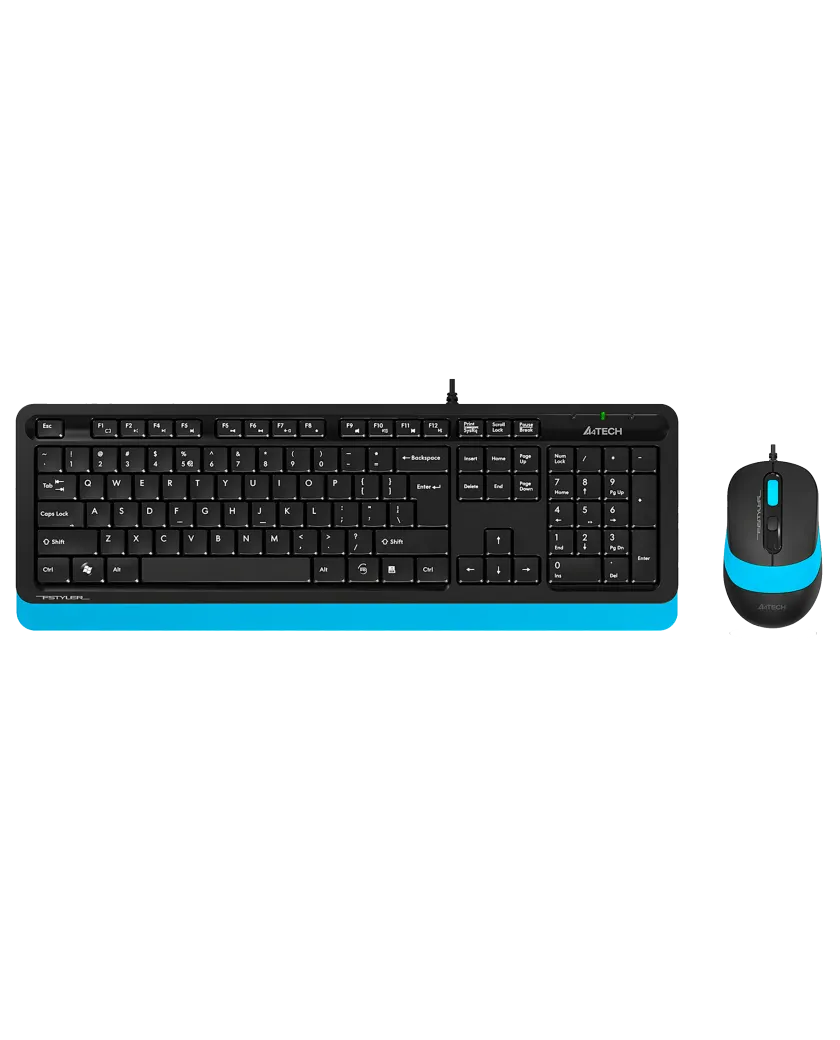 Комплект проводной (клавиатура+мышь) A4Tech Fstyler F1010 / Black-Blue