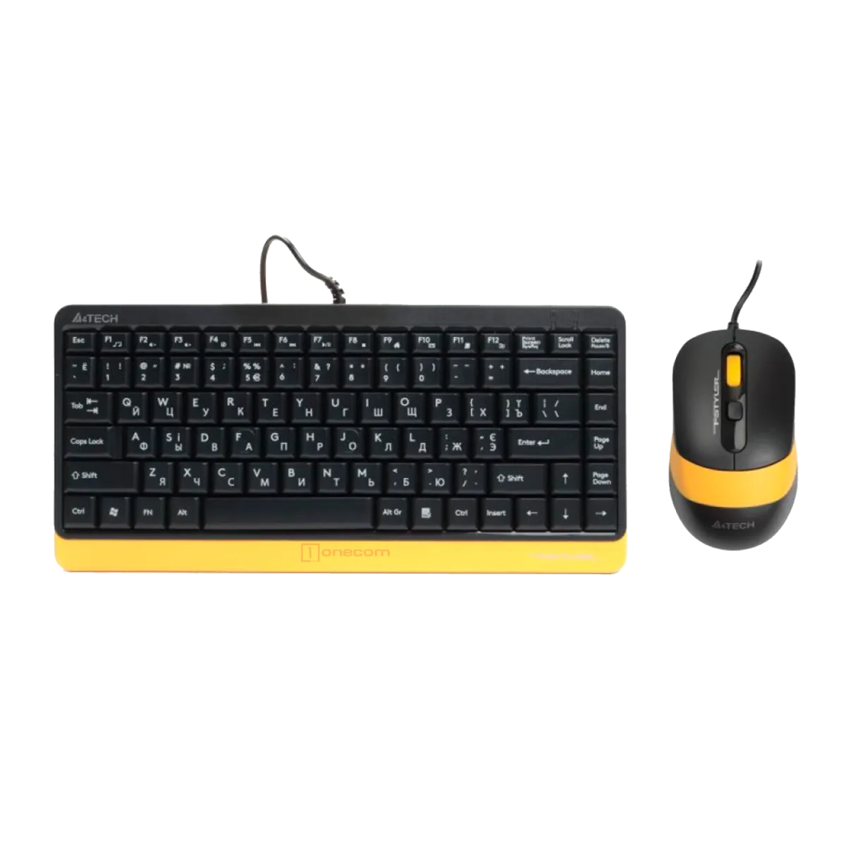 Комплект проводной (клавиатура+ мышь) A4Tech Fstyler F1110 Bumblebee / Black-Yellow