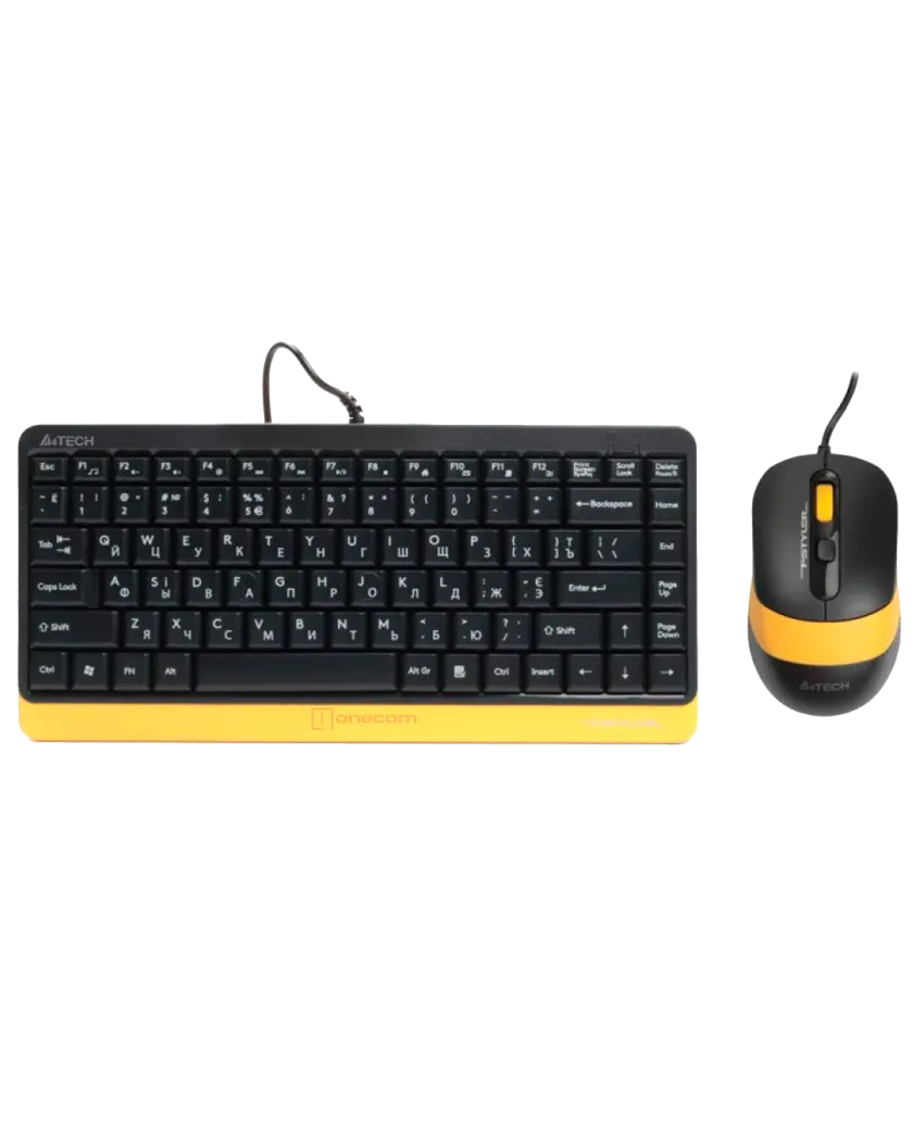 Комплект проводной (клавиатура+ мышь) A4Tech Fstyler F1110 Bumblebee / Black-Yellow