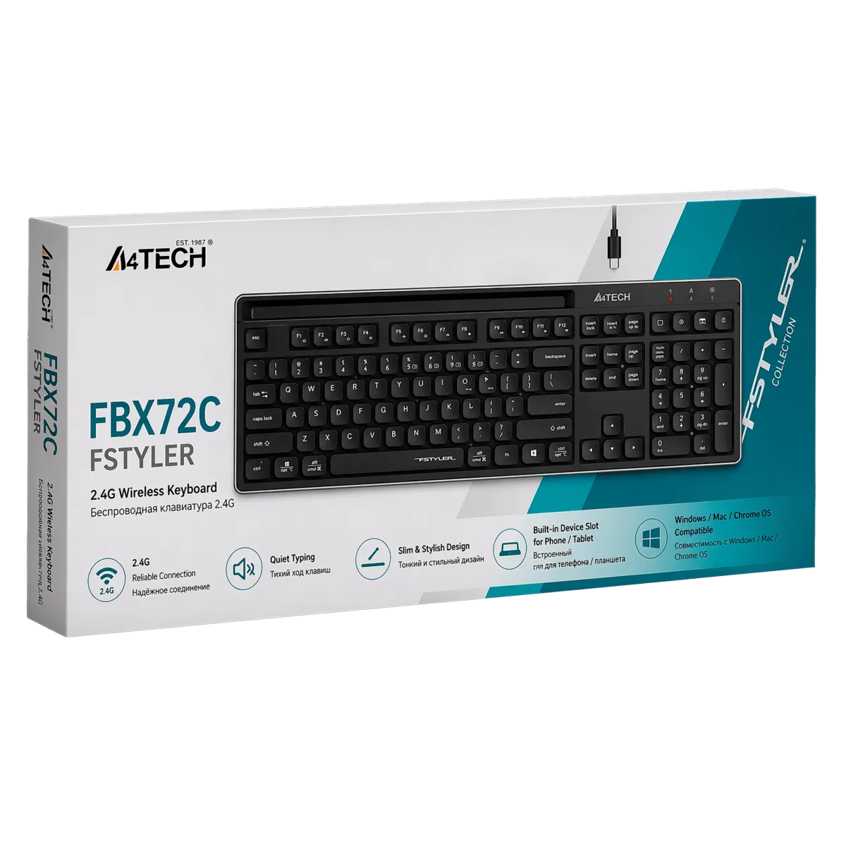 Клавиатура беспроводная A4Tech Fstyler FBX72C / Black