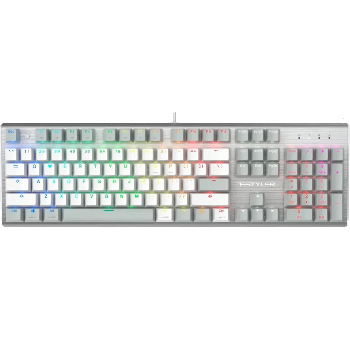 Клавиатура игровая проводная A4Tech FS100 / Grayish White