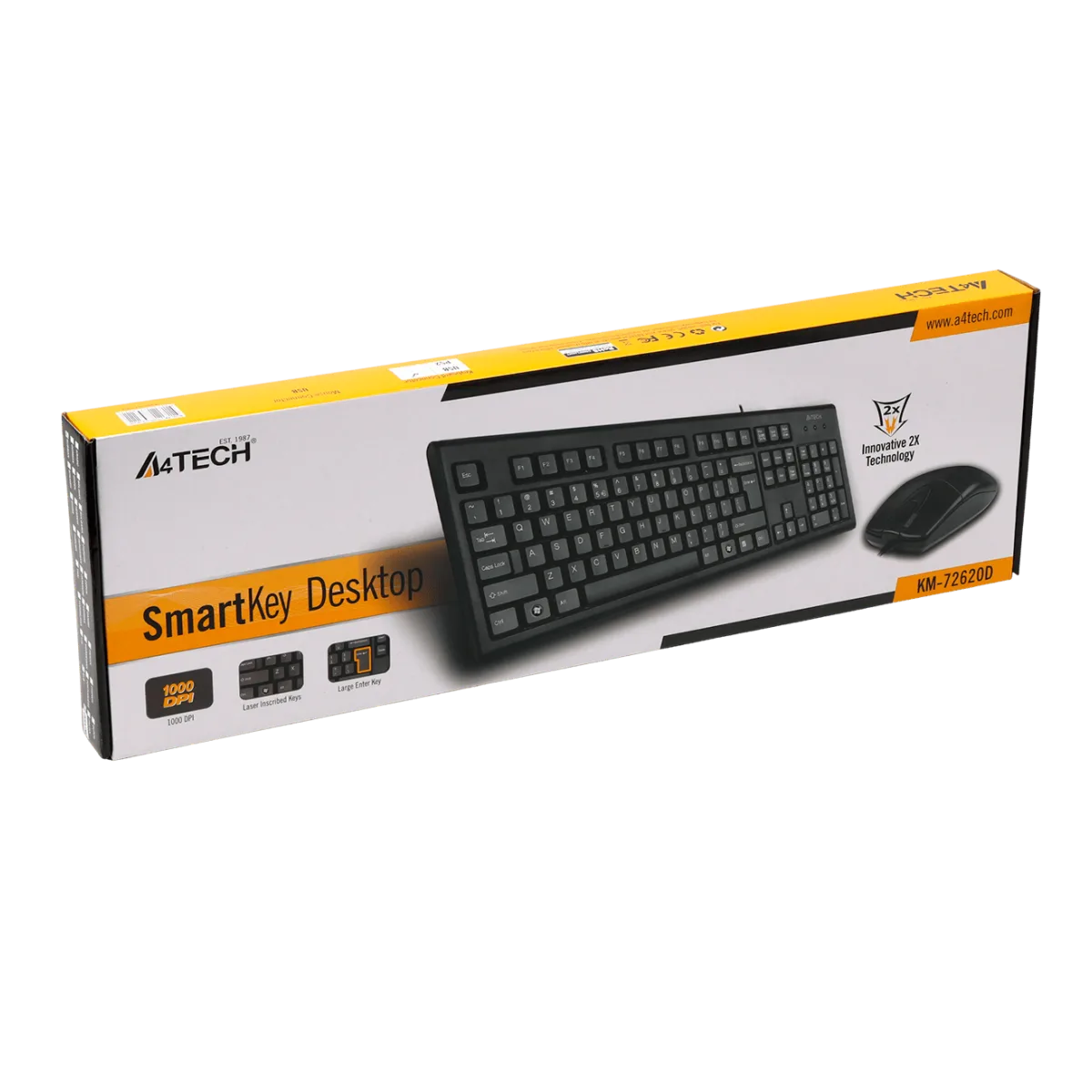 Комплект проводной (клавиатура+мышь) A4Tech KM-72620D / Black