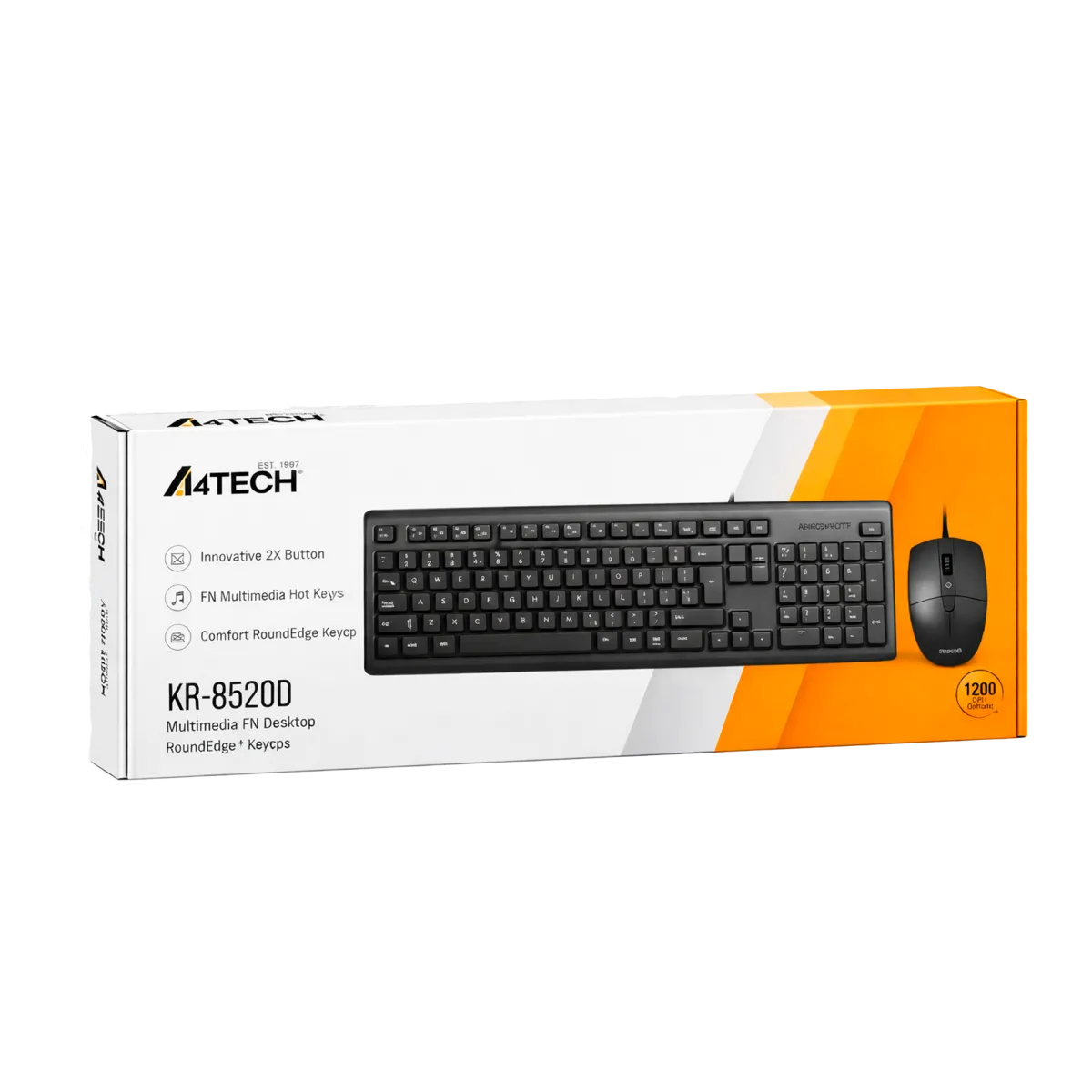 Комплект проводной (клавиатура+мышь) A4Tech KR-8520D / Black