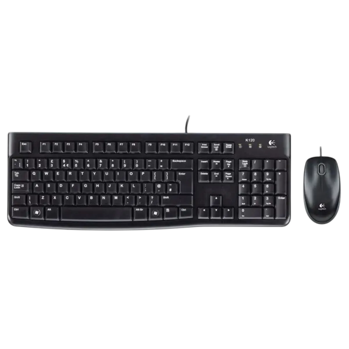 Комплект проводной (клавиатура+мышь) Logitech MK120 / Black