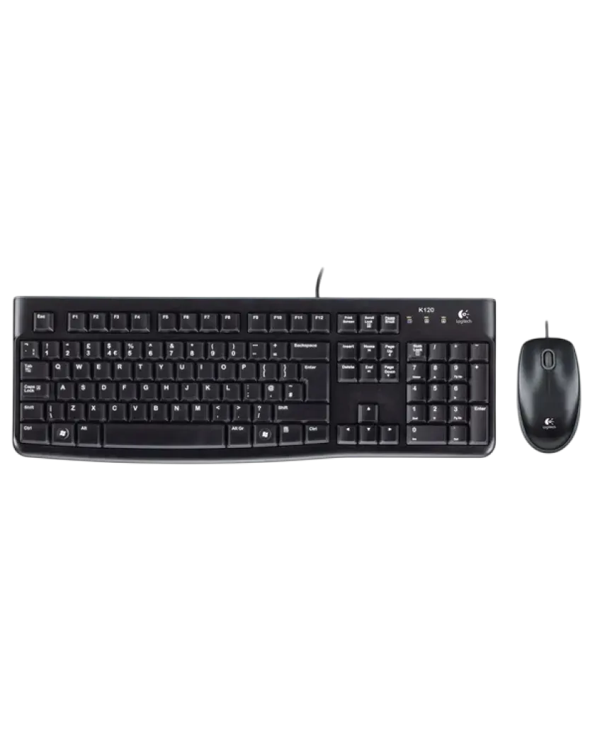 Комплект проводной (клавиатура+мышь) Logitech MK120 / Black