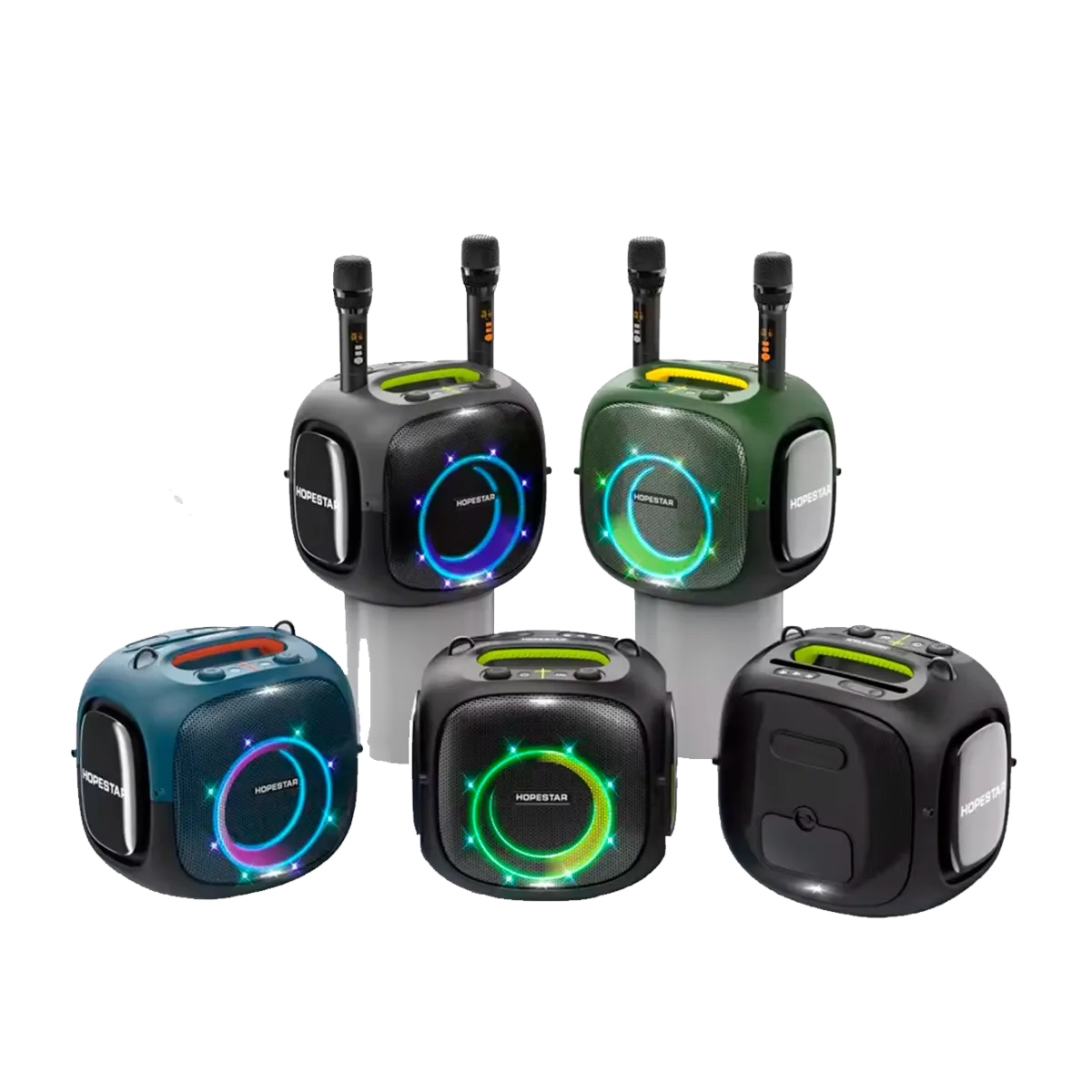 Акустическая беспроводная колонка Hopestar Party One + 2 Microphone