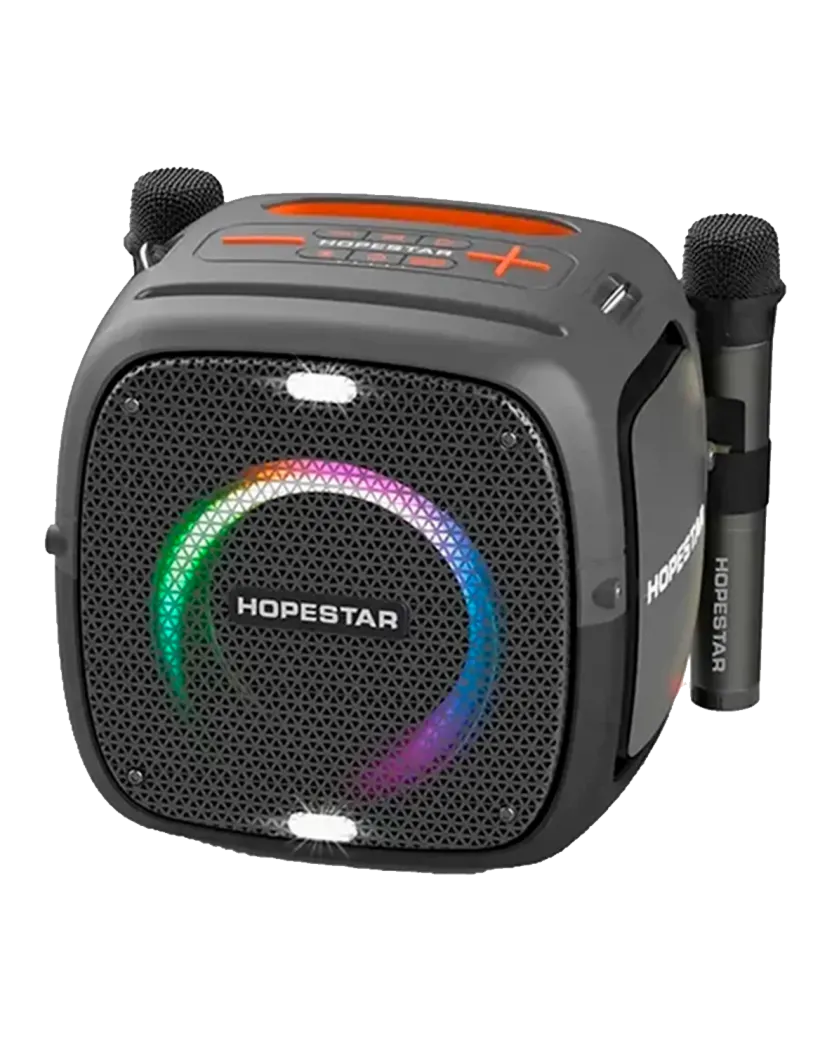 Акустическая беспроводная колонка Hopestar Party One + 2 Microphone