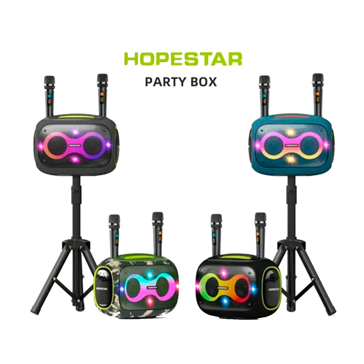 Акустическая беспроводная колонка Hopestar Party Box + 2 Microphone