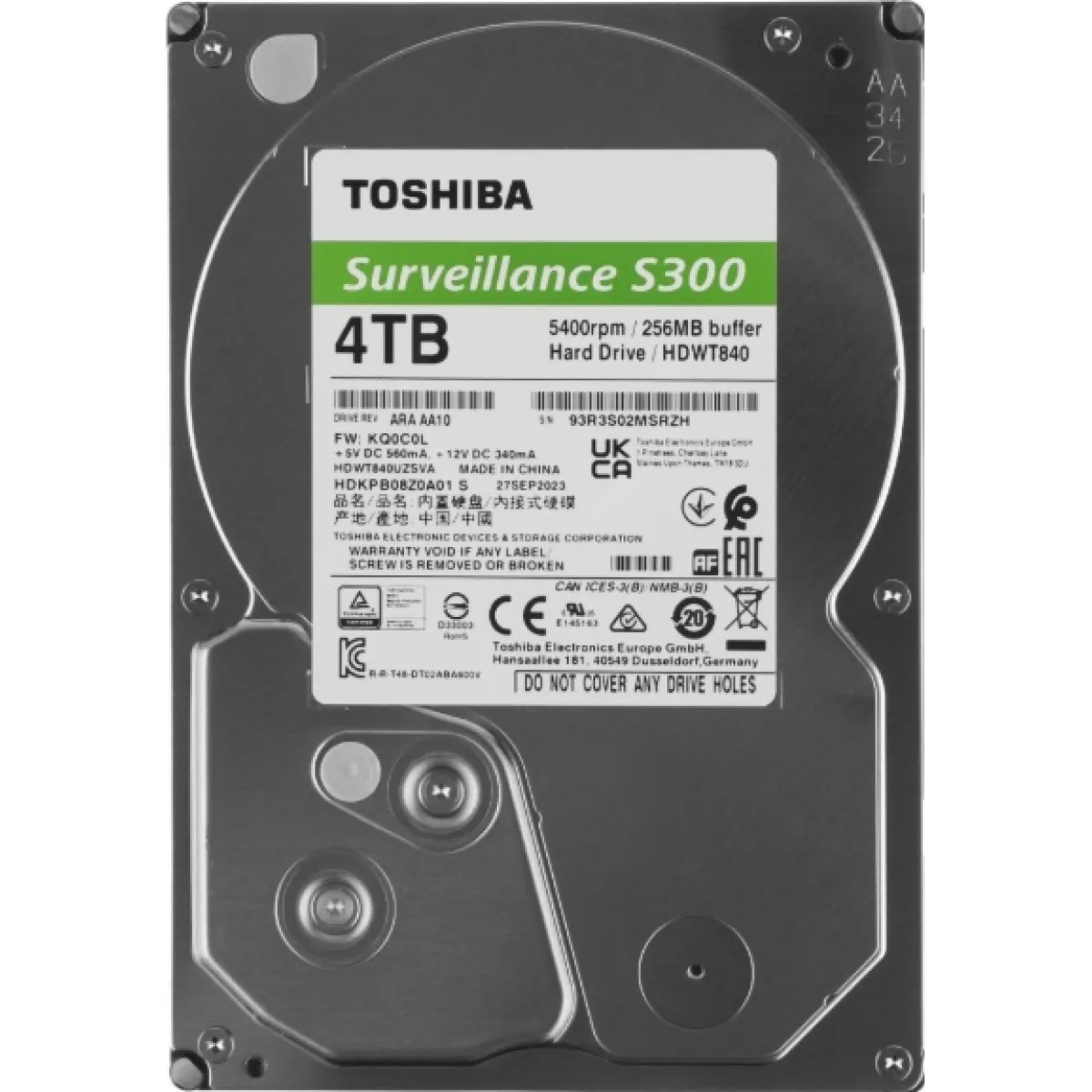 Жёсткий диск HDD TOSHIBA S300 4TB