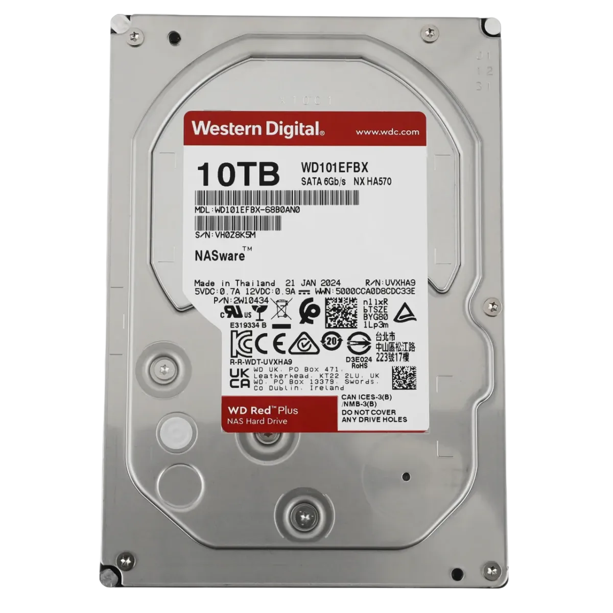 Жёсткий диск HDD Western Digital 10TB Red Plus