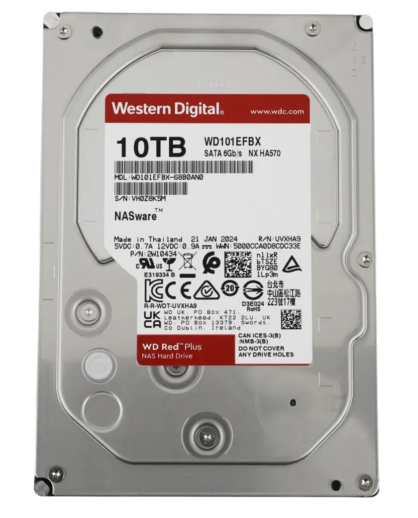 Жёсткий диск HDD Western Digital 10TB Red Plus