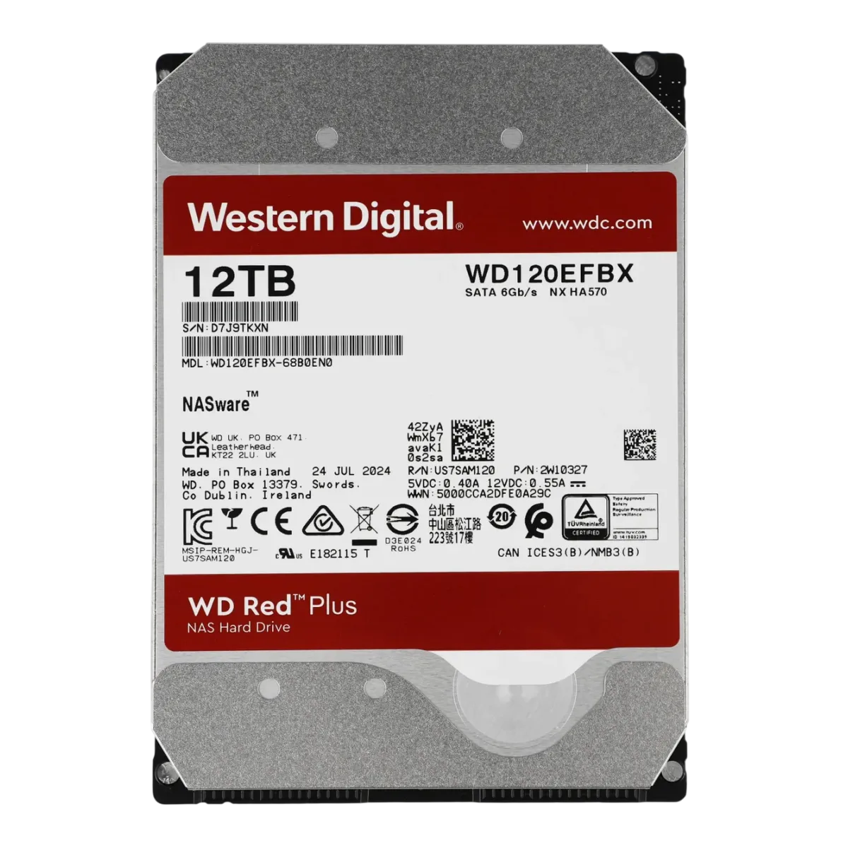 Жёсткий диск HDD Western Digital 12TB Red Plus