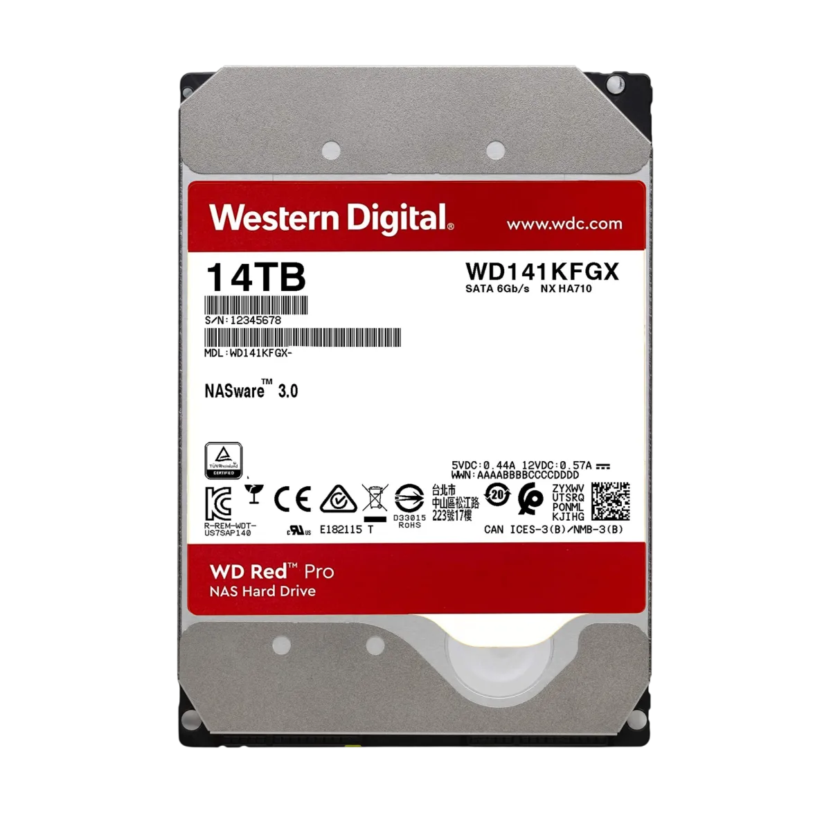 1 Жёсткий диск HDD Western Digital 14TB Red Pro