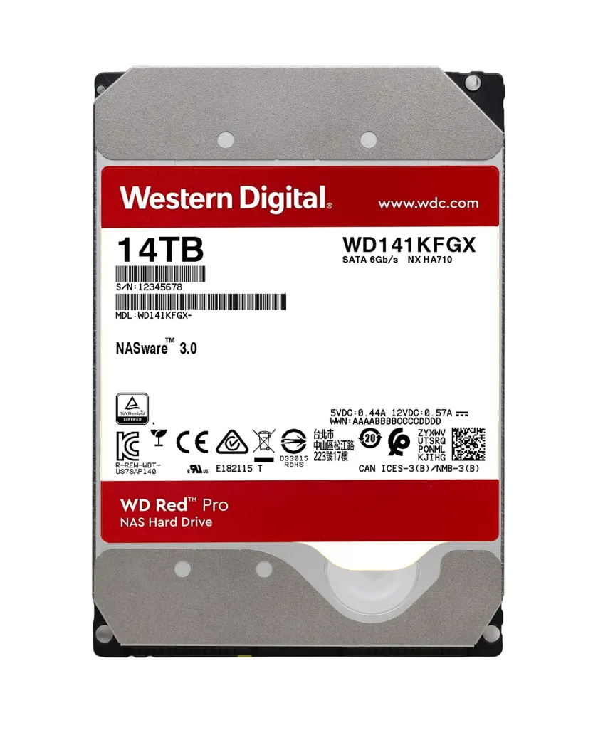 1 Жёсткий диск HDD Western Digital 14TB Red Pro