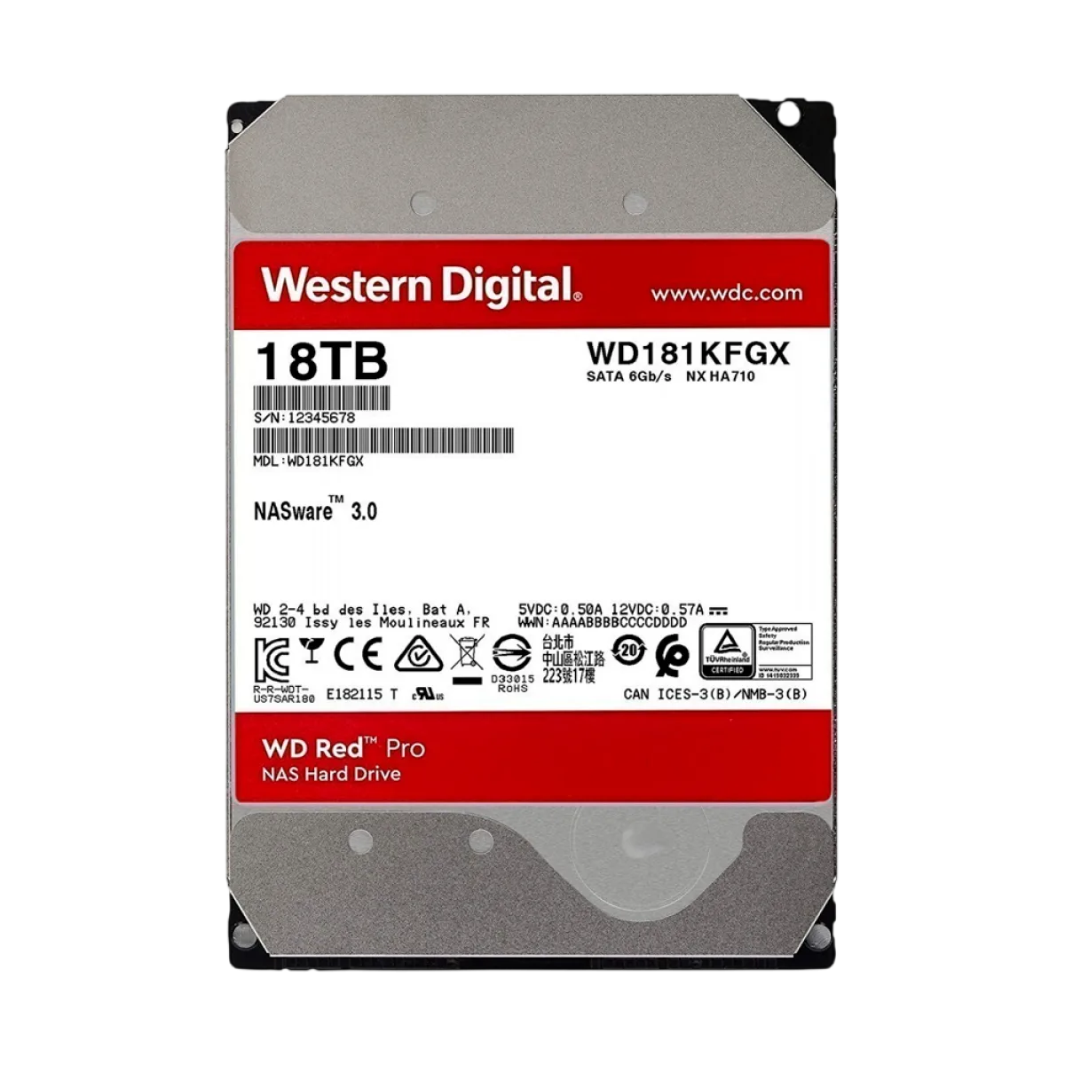 Жёсткий диск HDD Western Digital 18TB Red Pro