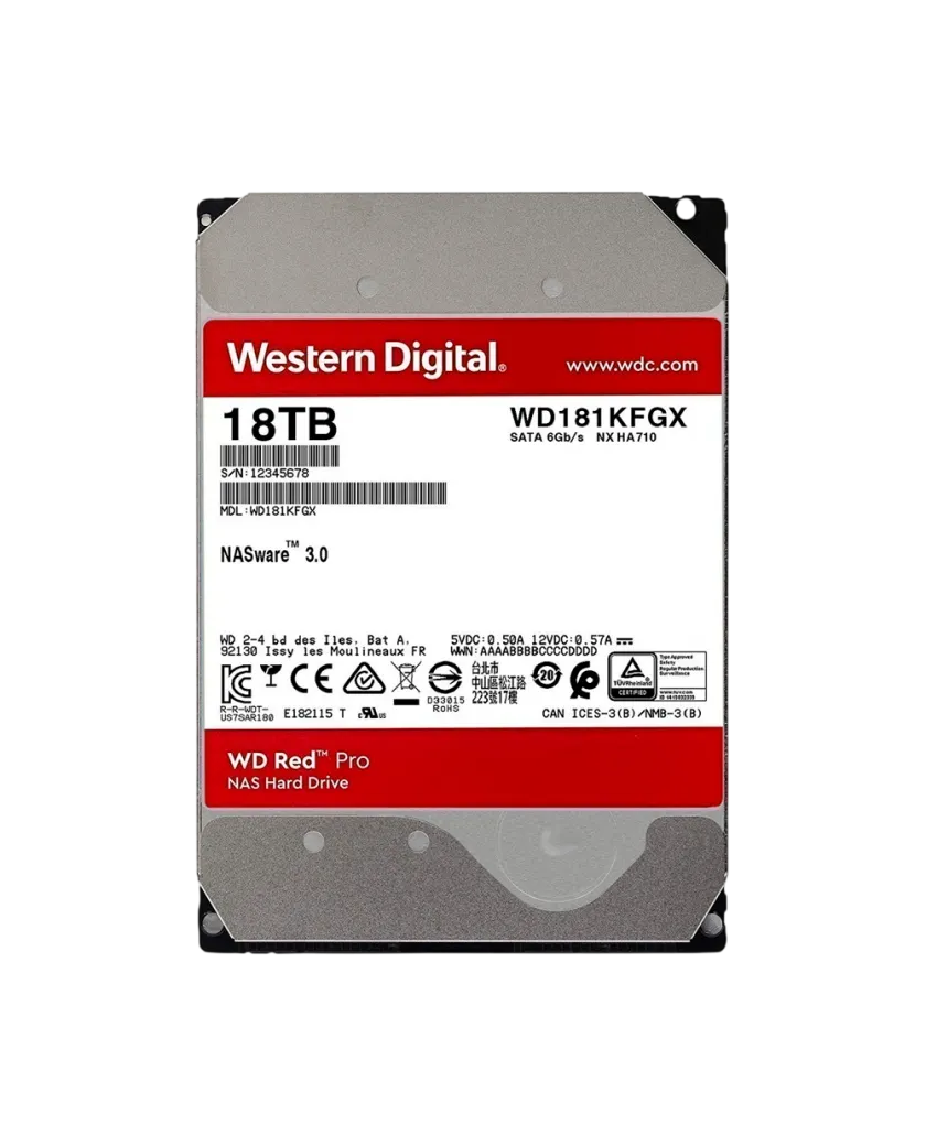 Жёсткий диск HDD Western Digital 18TB Red Pro