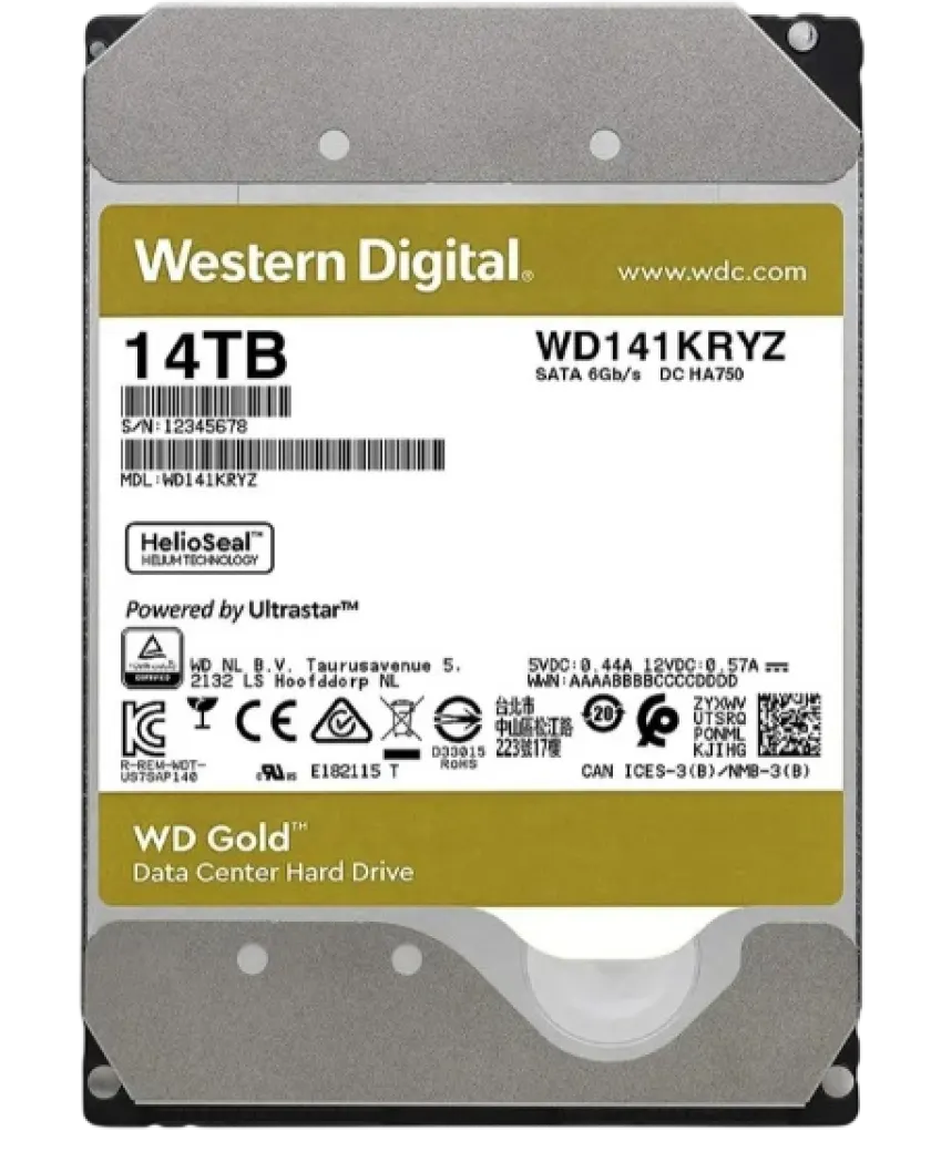 Жёсткий диск HDD Western Digital Gold 14TB 