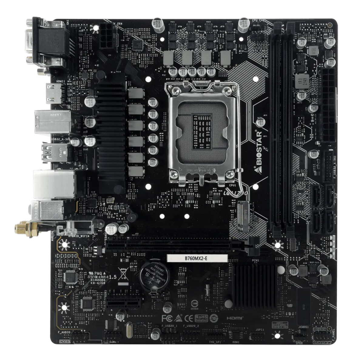 Материнская плата Biostar B760MX2-E DDR5 LGA1700