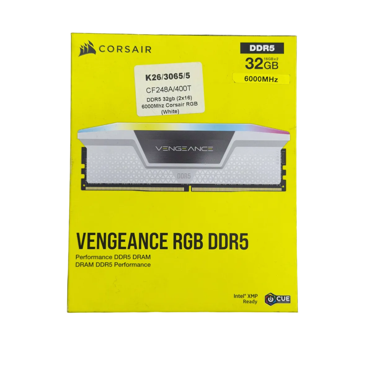 Оперативная память DDR5 Corsair 6000Mhz 32GB (2x16) RGB / White