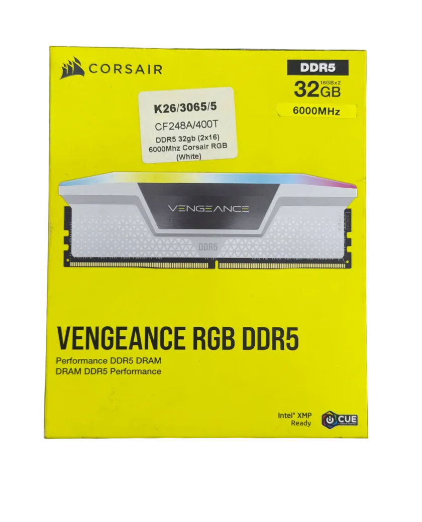 Оперативная память DDR5 Corsair 6000Mhz 32GB (2x16) RGB / White
