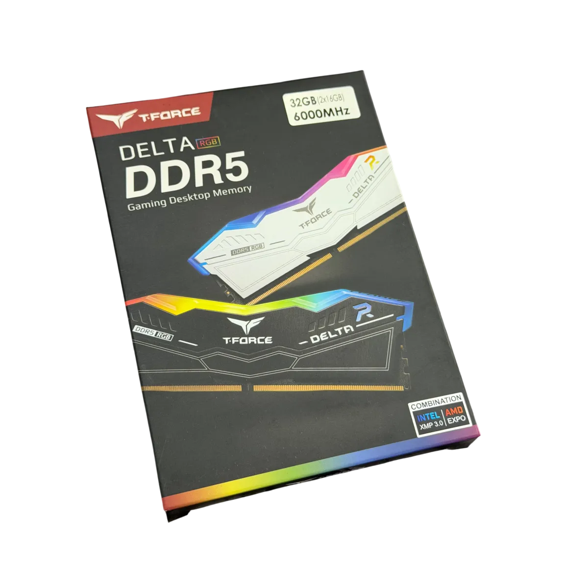 Оперативная память DDR5 T-Force Delta RGB 16GB 6000MHz / Black