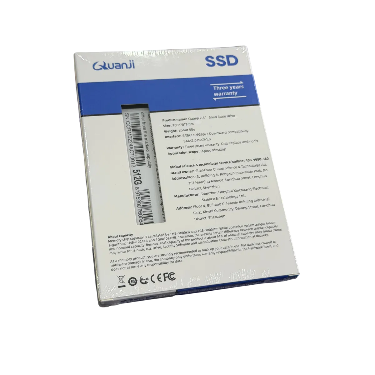 SSD-накопитель Quanji 2,5 512ГБ
