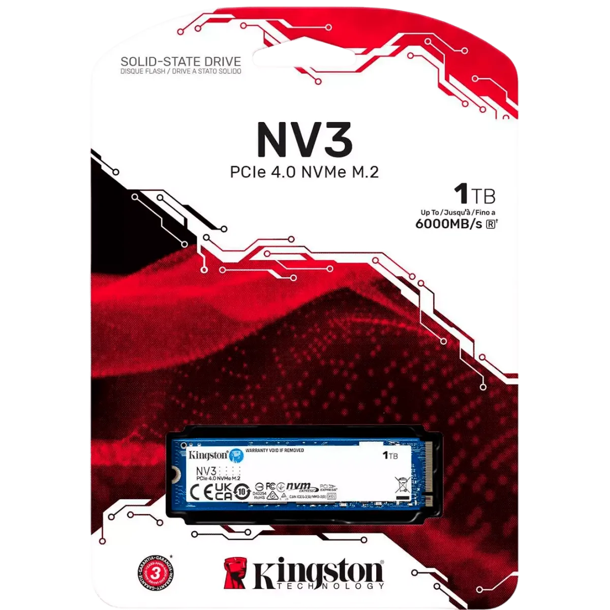 1 SSD накопитель M.2 NVMe Kingston NV3 1ТБ