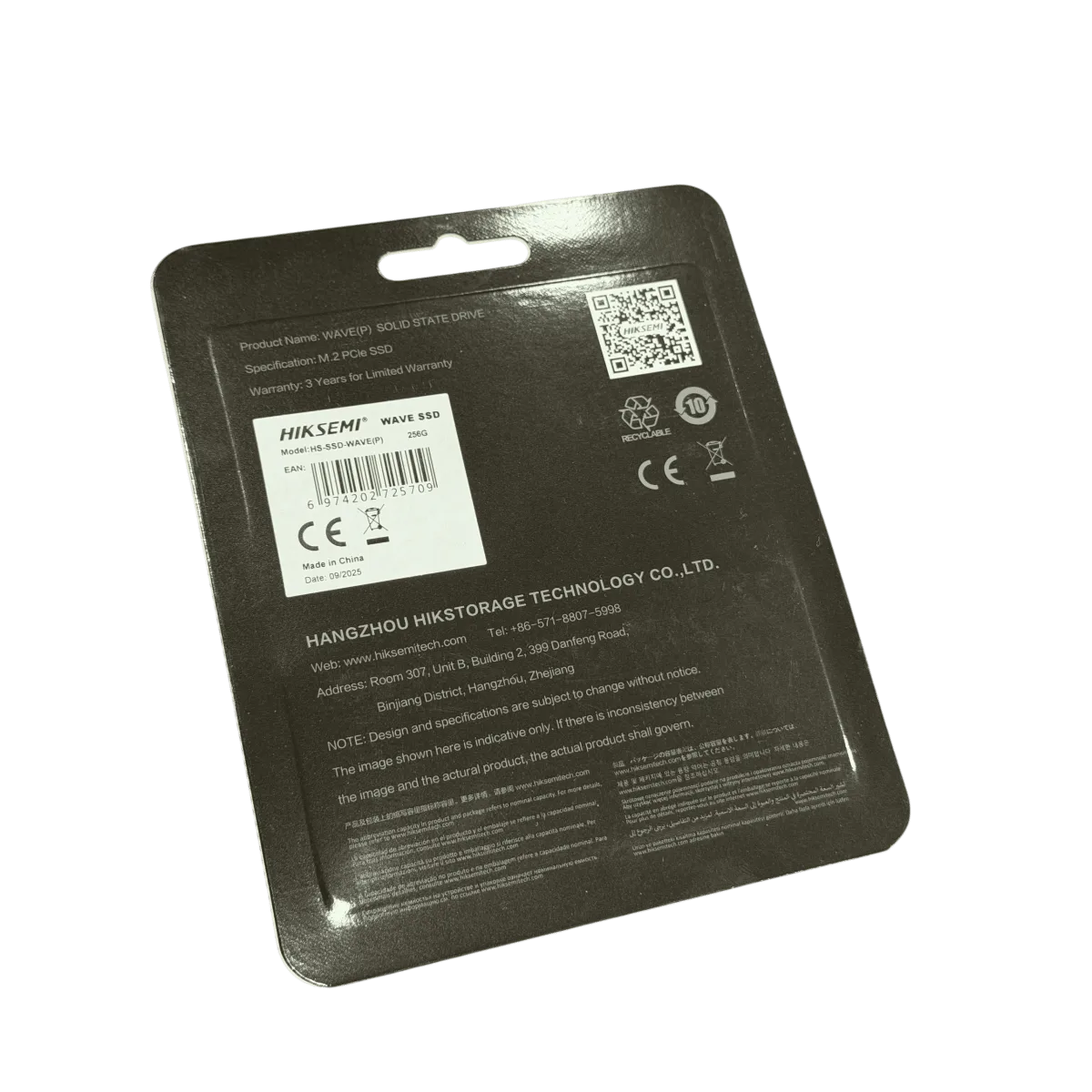 SSD накопитель M2 NVME Hiksemi 256ГБ