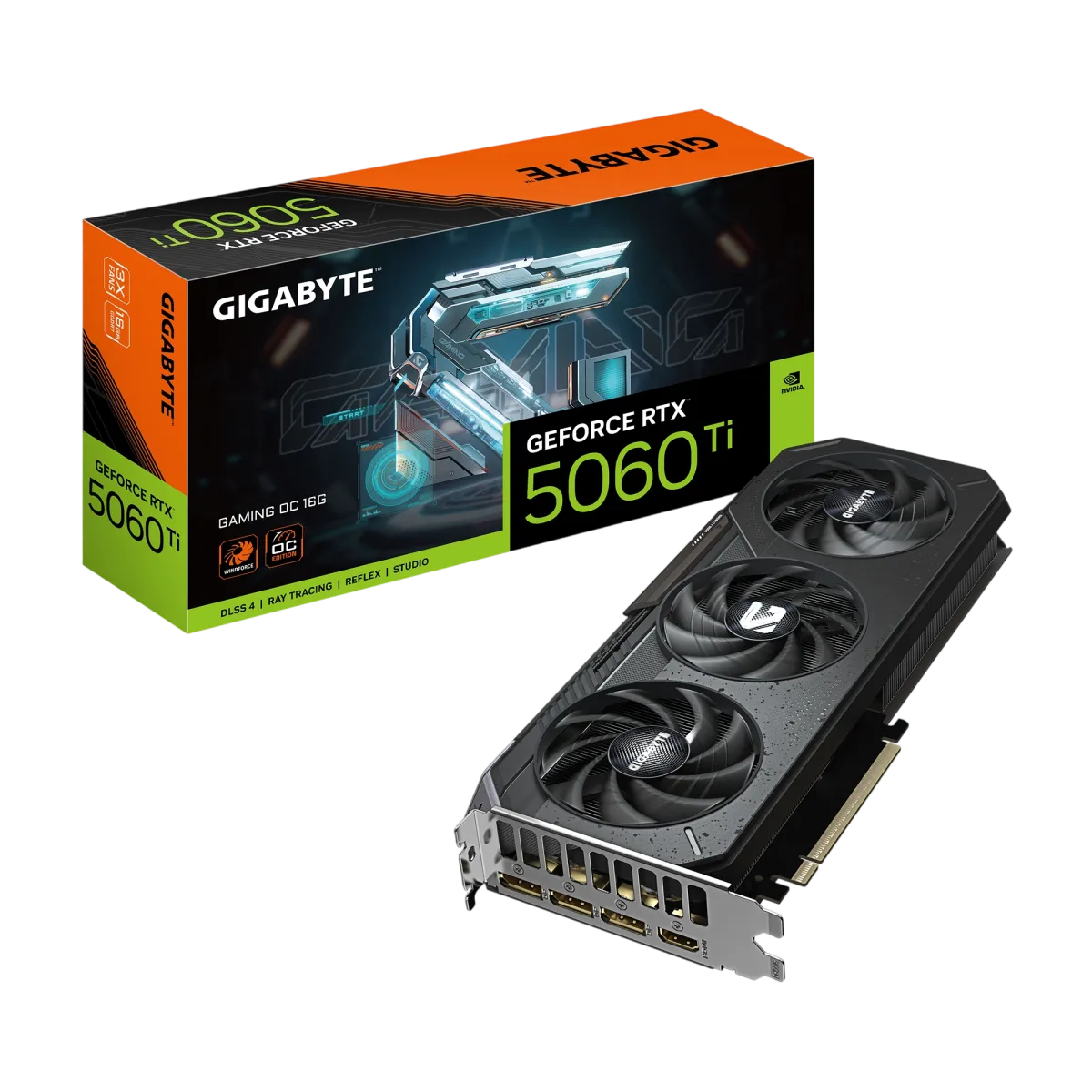 Видеокарта GIGABYTE GeForce RTX 5060Ti WINDFORCE OC 16GB
