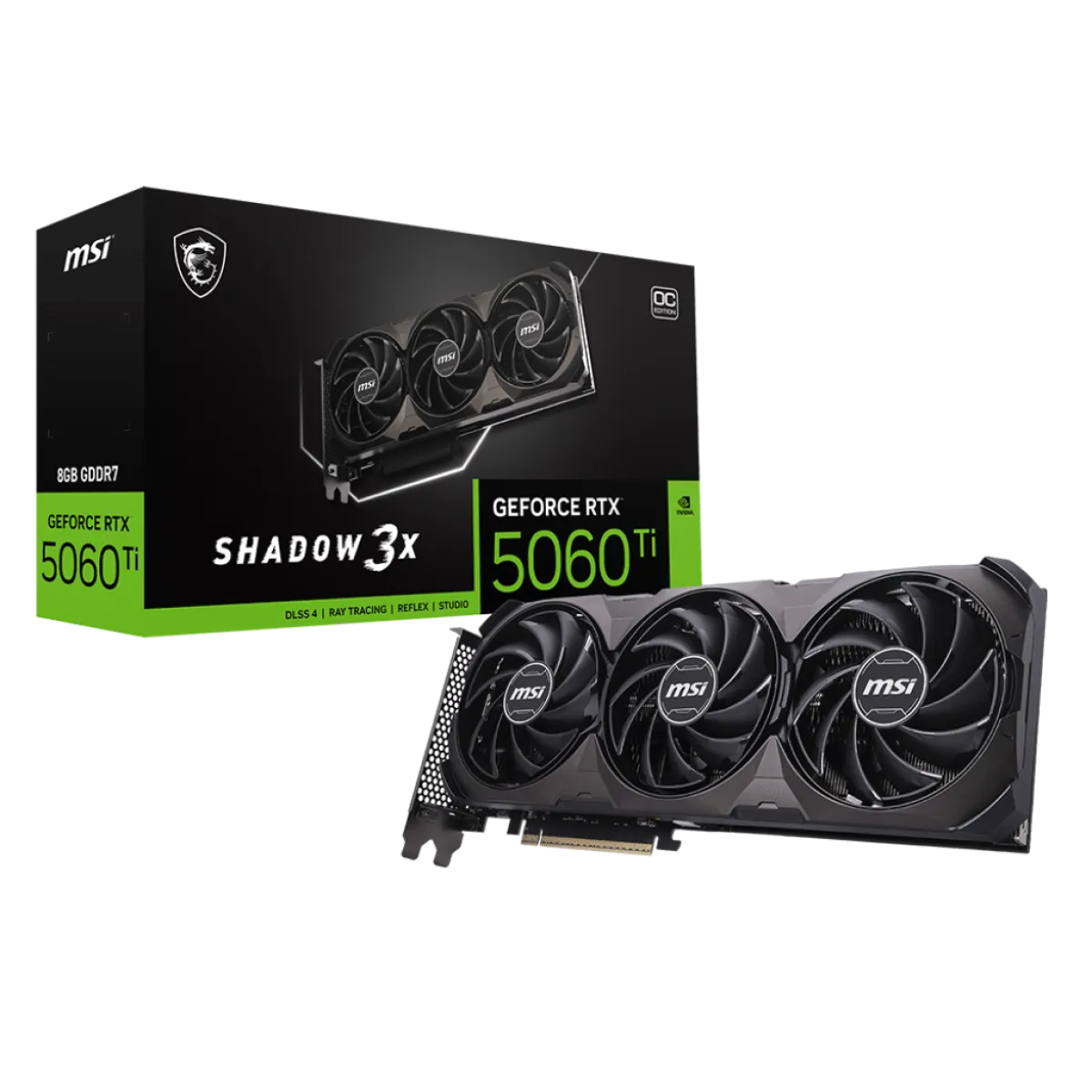 Видеокарта MSI GeForce RTX 5060 Ti 8GB SHADOW 3X OC CLASSIC