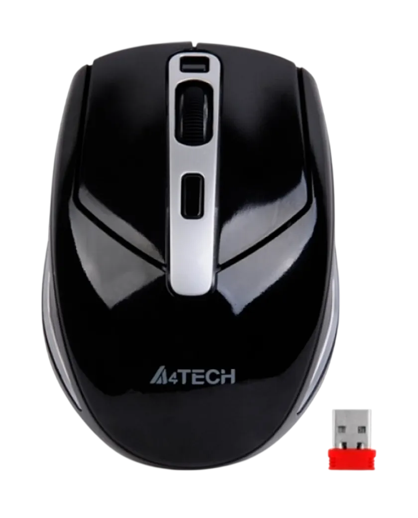 Мышь беспроводная A4Tech G11-590FX / Black+Silver