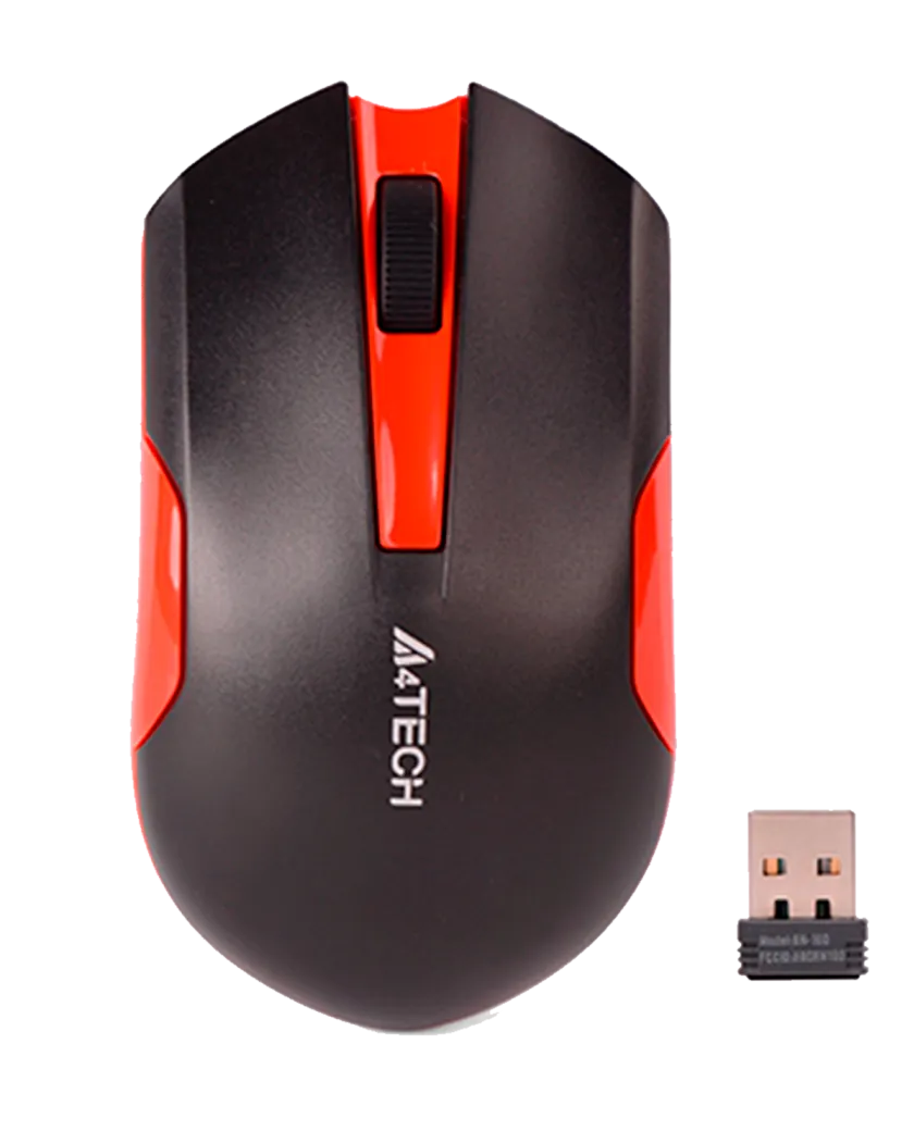 Мышь беспроводная A4Tech G3-200N / Black-Red