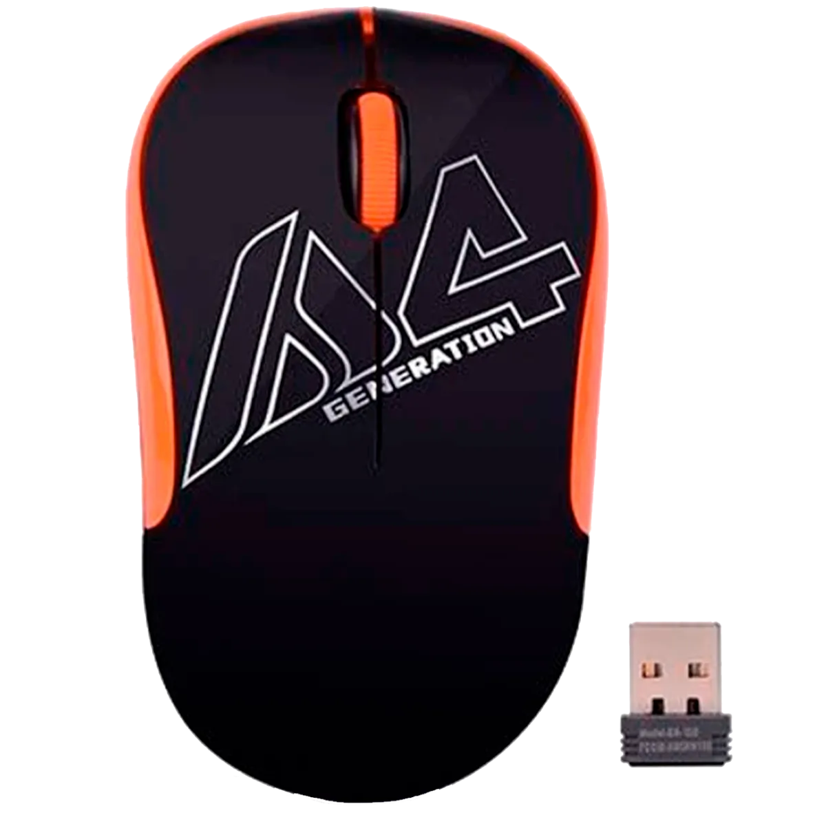 Мышь беспроводная A4Tech G3-300N / Black+Orange