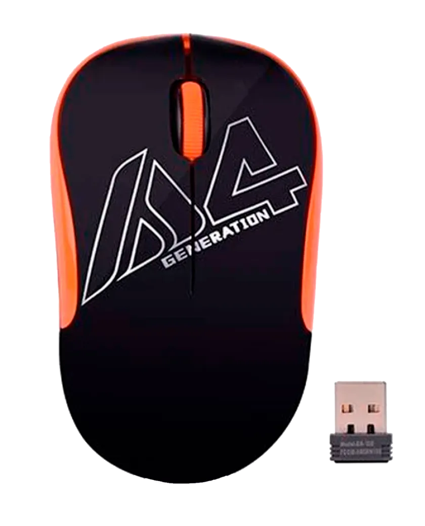 Мышь беспроводная A4Tech G3-300N / Black+Orange
