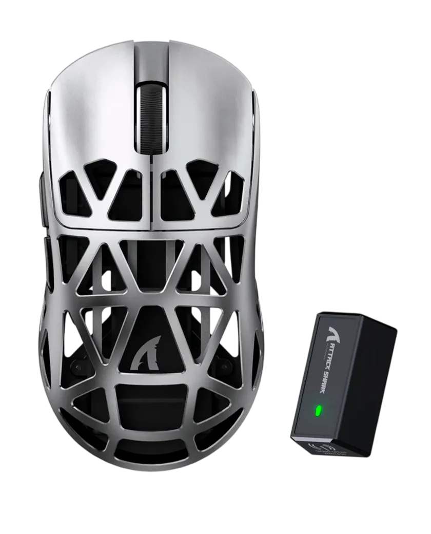 Мышь игровая беспроводная Attack Shark R2 Magnesium Alloy PAW3950 / Grey