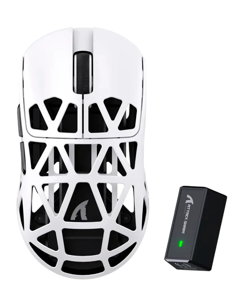 Мышь игровая беспроводная Attack Shark R2 Magnesium Alloy PAW3950 / White