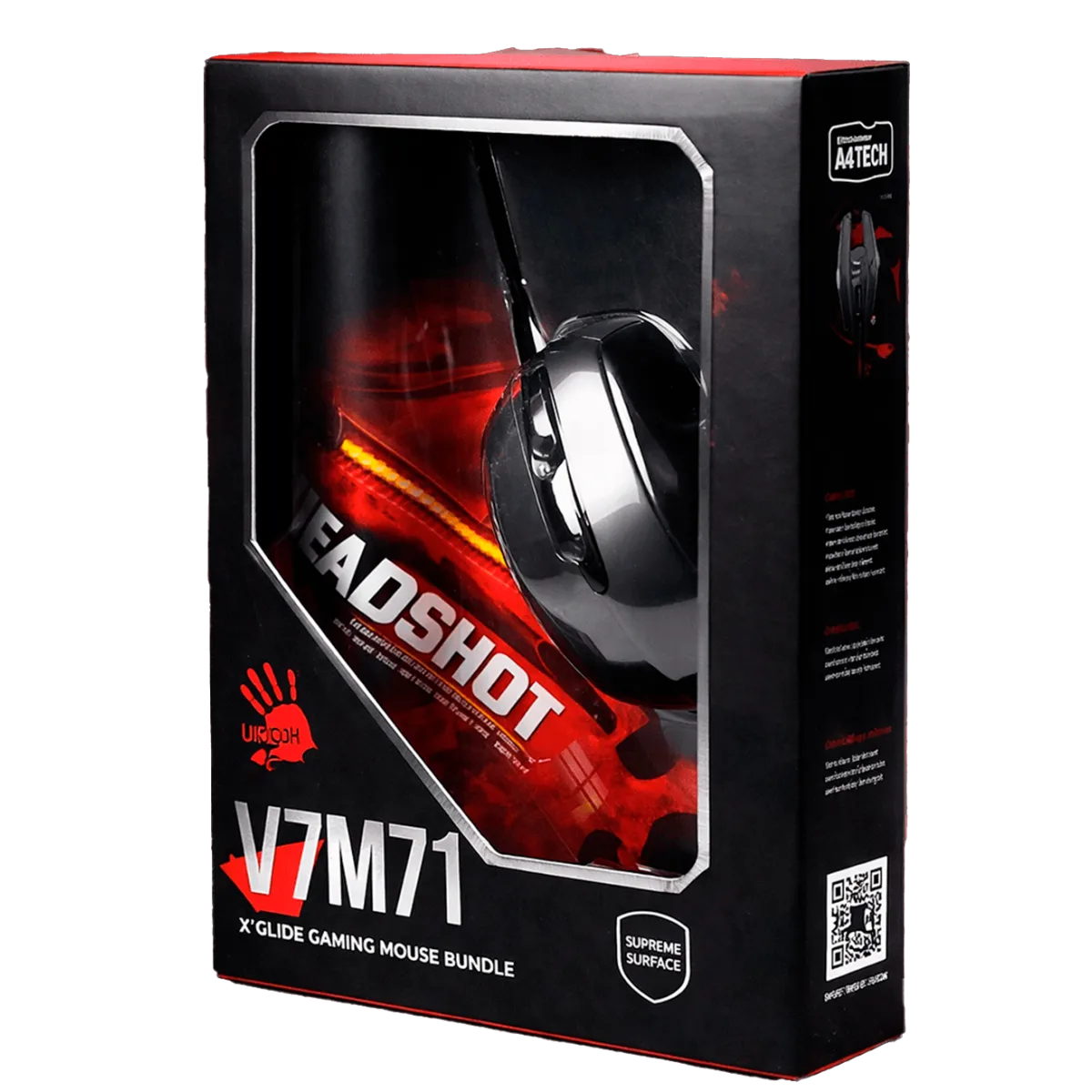 Комплект игровой (мышь проводная с ковриком) Bloody V7M71 Gaming / Black
