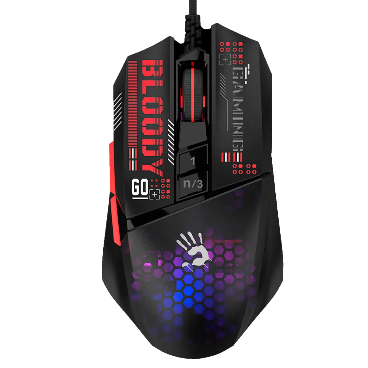 Мышь игровая проводная Bloody W60MAX Mini Honeycomb Gaming RGB / Black